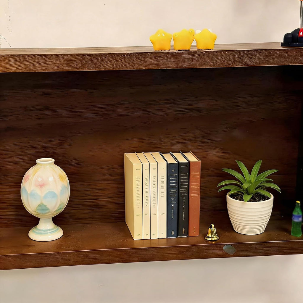 Floating Corner Shelves, Wall Mounted Display Shelf for Collectibles, Books, Plants, Space-Saving Corner Storage Rack for Bedroom, Living Room, Home Decor(1 Pack,L-Shape 30 x 60 x 20 cm)