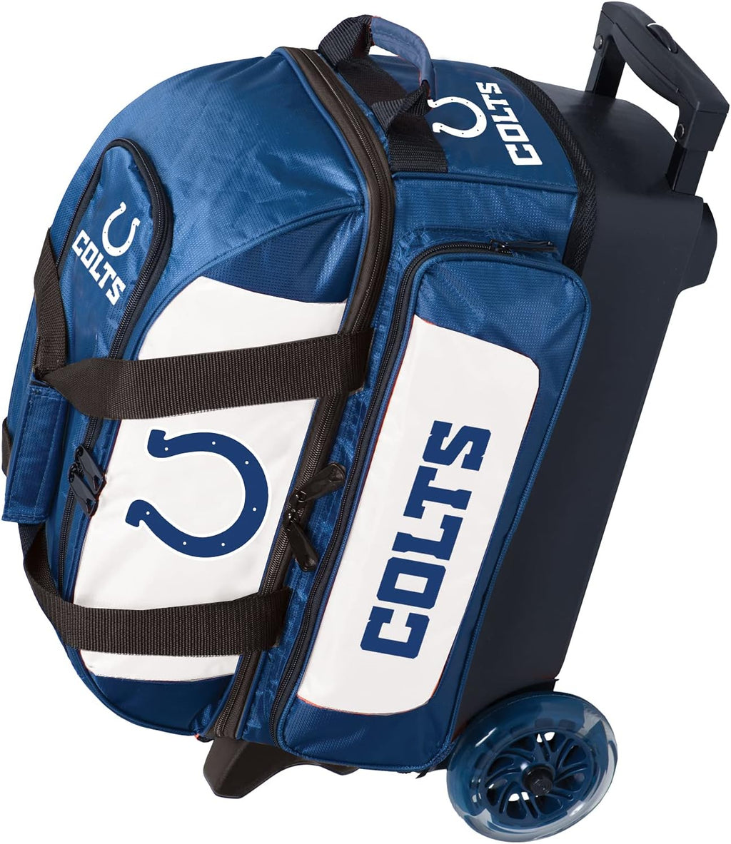 Strikeforce Bowling NFL Two Ball Bowling Roller Bag with Ball, Shoe and Accessory Pockets