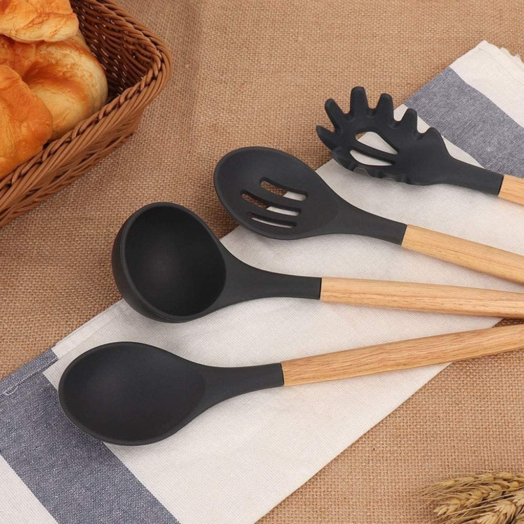 Kitchen Utensils Set,Cooking Utensils Set Non-Stick Spoon Shovel Wood Texture Cooking Tools Set Kitchen Tools