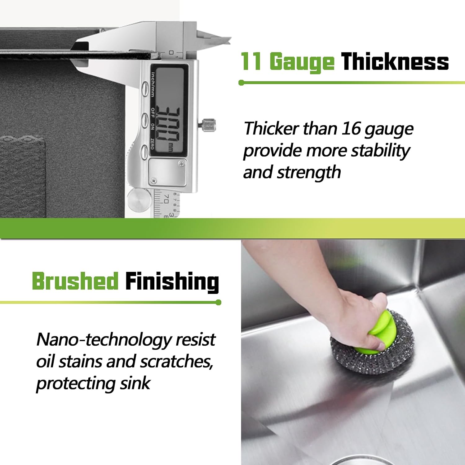 Kitchen Sink, 33x19 Inch Stainless Steel Drop In Modern Large Single Bowl Topmount Kitchen Sink Gift Combo-SS Grid,Silicon Mat, Drain Strainer Set Compatibility With Various Kitchen&Bar Style
