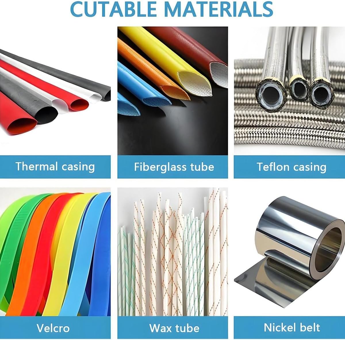Automatic Heat-Shrink Tube Cutting Machine,250W Tube Cable Pipe Cutter,Electric Fiberglass Sleeving Cutter with 1mm-100mm Cutting Width,0.1mm Cutting Accuracy,for Heat Shrink Tube,Cable