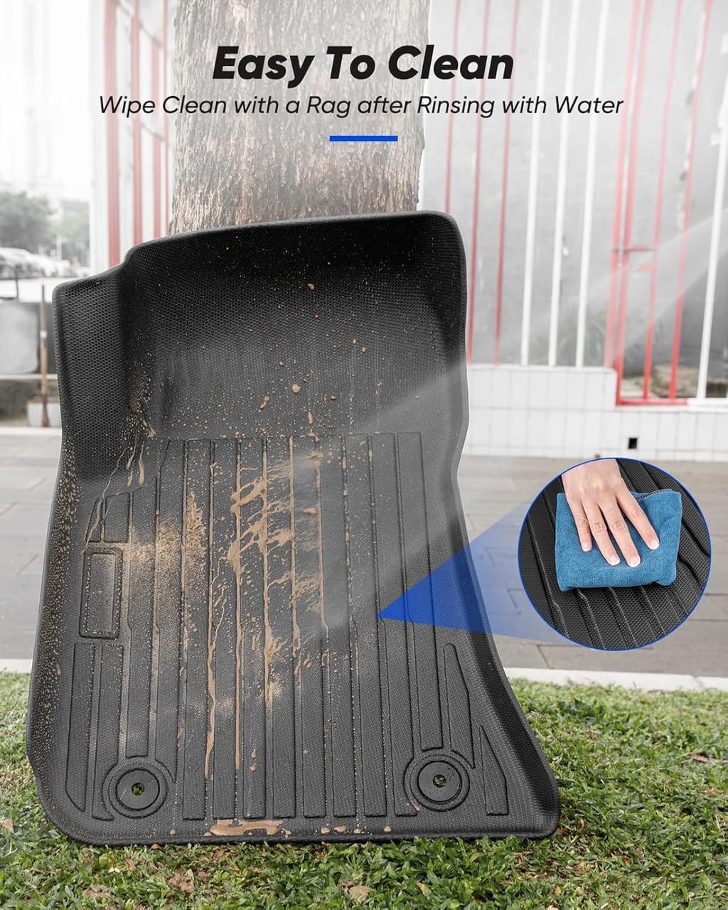 Car Floor Mats for Porsche Cayenne 2019-2025 2026 4PCS Full Set Trunk Mat | All Weather Full Coverage Floor Liners Heavy Duty Waterproof Long-Lasting Cayenne Accessories TPE Rubber Automotive Carpet