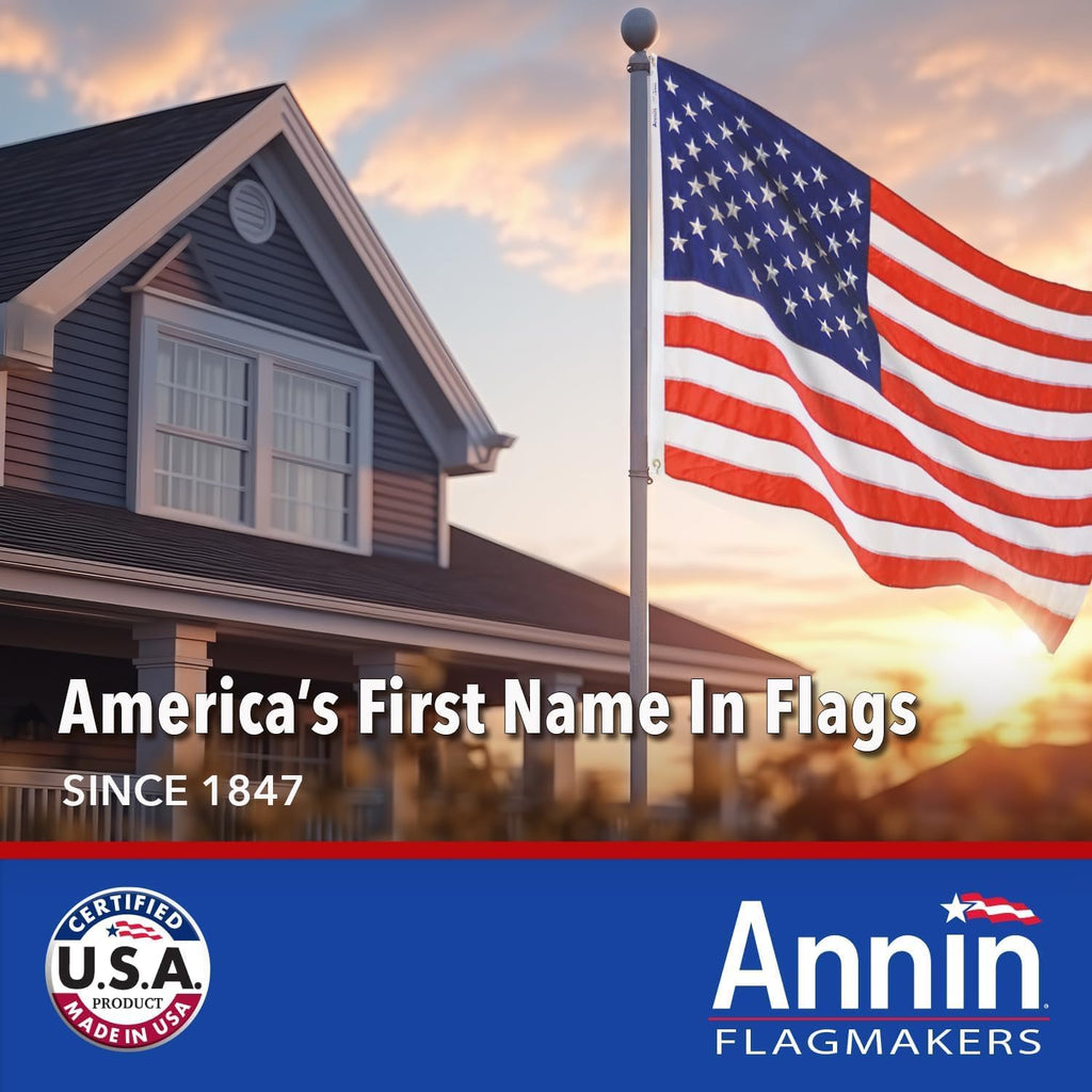 Annin Flagmakers (2750) Tough-Tex American Flag, Made in USA, 8 x 12 Feet, Polyester