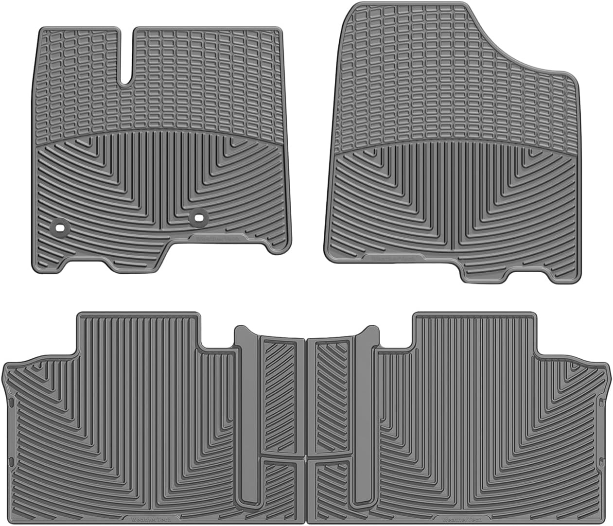 WeatherTech All-Weather Floor Mats for Toyota Sienna 1st & 2nd Row (WTCG292244), Grey