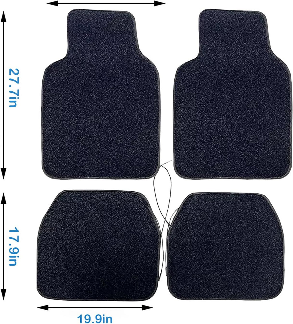 Starlight LED Car Floor Mats, 4pcs Shiny Starry Sky Star Light Floor Mats, App Control Washable Fiber Optic Lights Universal Automotive Decoration Atmosphere Light