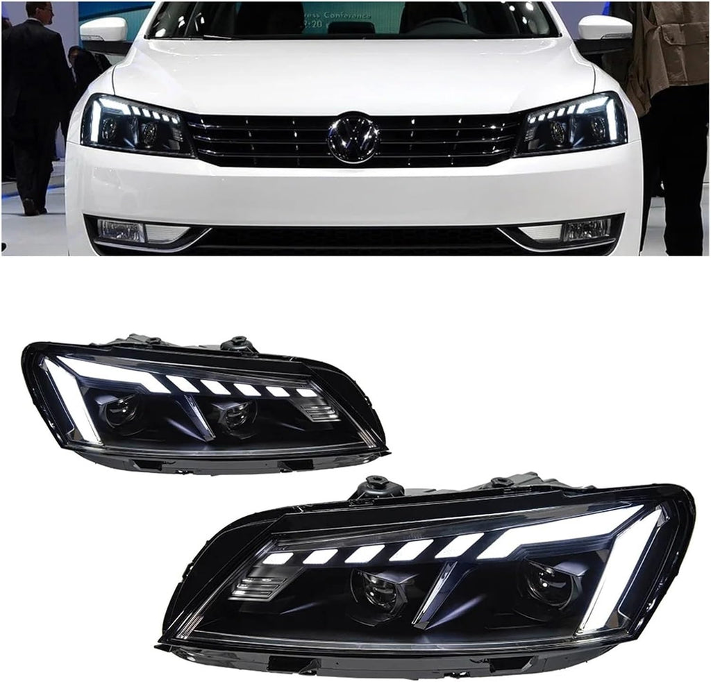 Car Lights Compatible With Passat B7 US 2011-2015 LED Auto Headlight Assembly Upgrade Design Dynamic Lamp Projector Lens Accessories