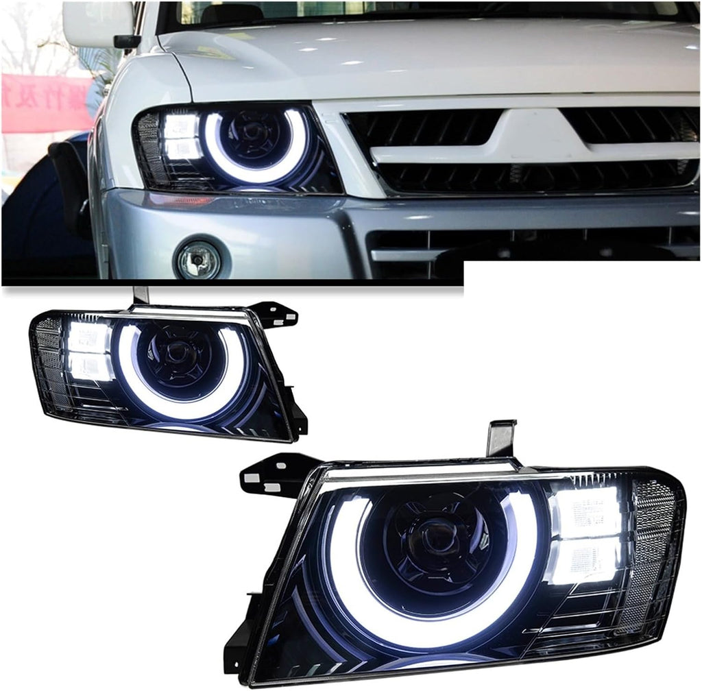 Car Lights Compatible With Pajero V73 V75 V77 Montero Shogun 2004-2014 LED Auto Headlight Assembly Upgrade Defender Design Accessories