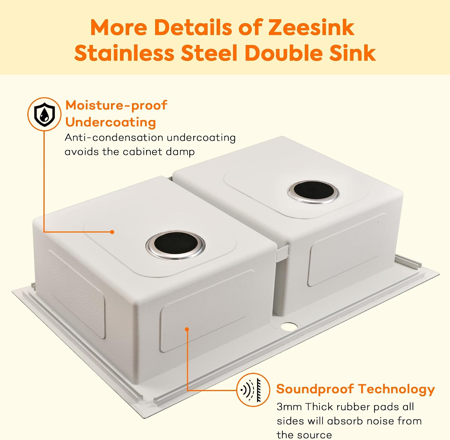 Gold Kitchen Sink,33 X 22 inch Drop in Kitchen Sinks Double Bowl,16 Gauge Stainless Steel 50/50 Double Sink,Top Mount/Drop In Double Kitchen Sink 33 inch