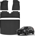 Auxko All Weather Floor Mats Cargo Mat Fit for Kia NIRO EV 2023 2024 2025 2026 TPE Liners NIRO EV Accessories Odorless Anti-Slip Floor Mats Cargo Mat Black