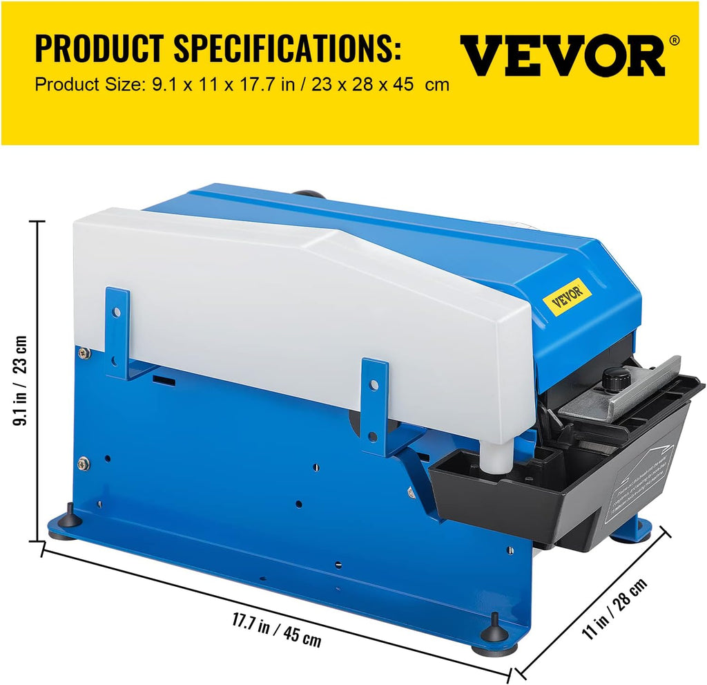 VEVOR Water-Activated Tape Dispenser, Maximum 39.4' x 3.94' Tape, Adjustable Length, Width & Water Level, Manual Tape Dispenser w/Water Brush, Carton Packaging for Express Box, Gift Box