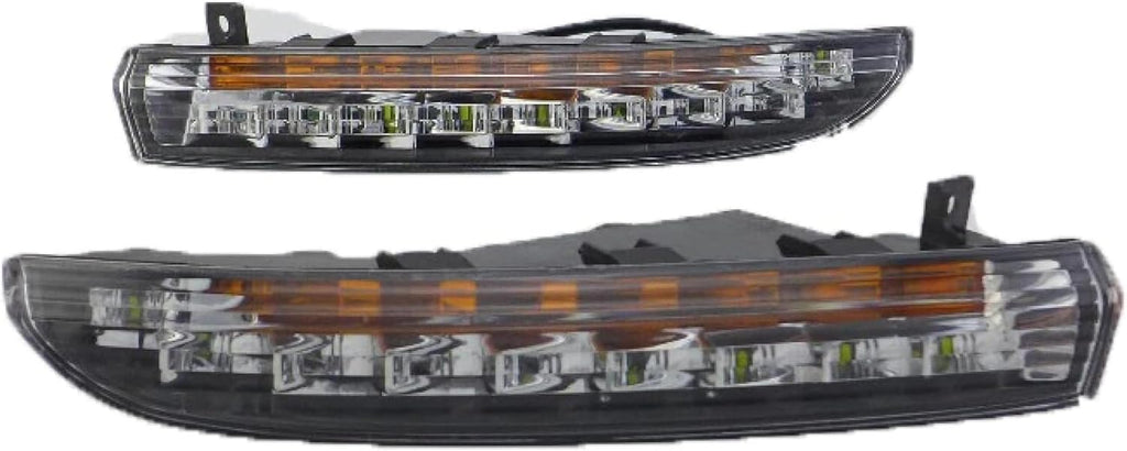Fog Lights 2x DRL Daytime Running Fog Lights White Yellow Driving Indicator Lamps For VW For PASSAT For CC 2010-2012 Car Accessories Lights