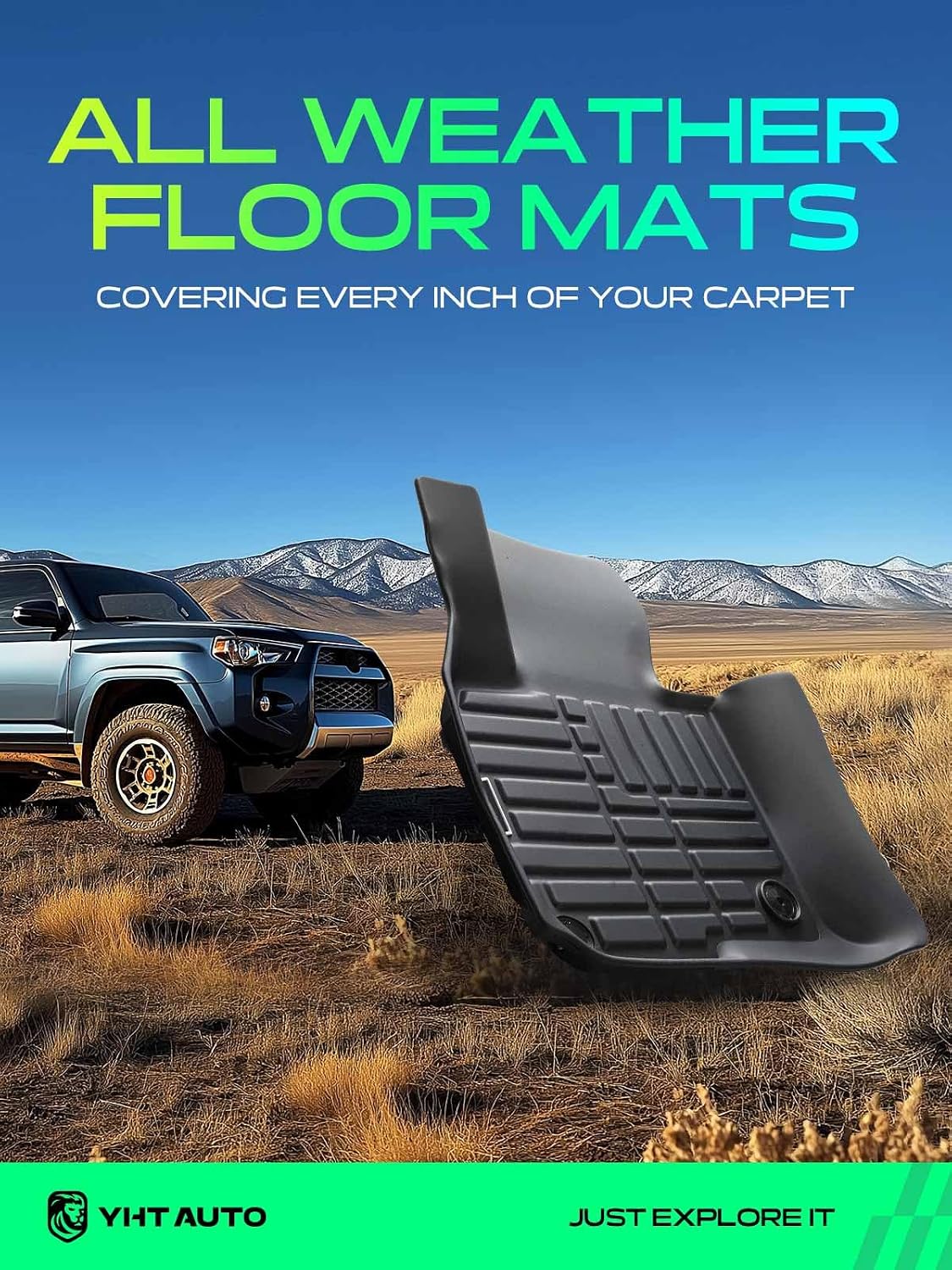 YHTAUTO Floor Mats Fit 2017-2025 Mazda CX-5, TPE All Weather Car Mats Waterproof Anti-Slip Odorless Floor Liner, Interior Accessories, 1st & 2nd Row, Set of 3