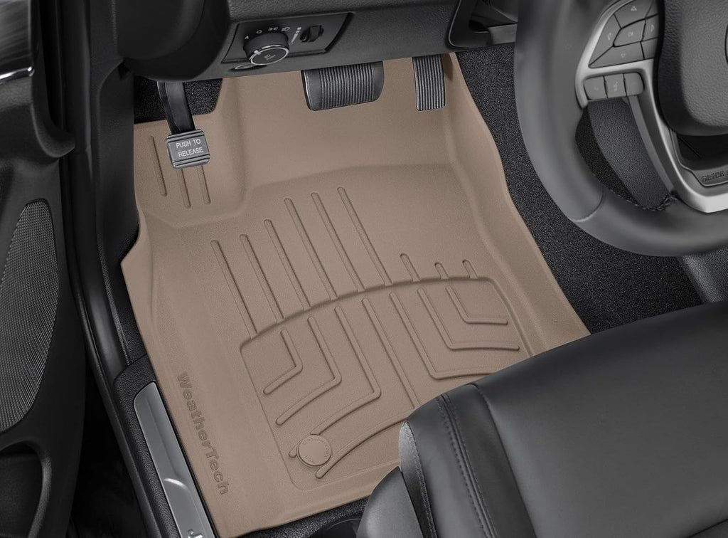 WeatherTech FloorLiner HP Custom Fit Floor Mats for Audi A3 Sportback e-tron, A3, S3-1st Row (454961IM), Tan