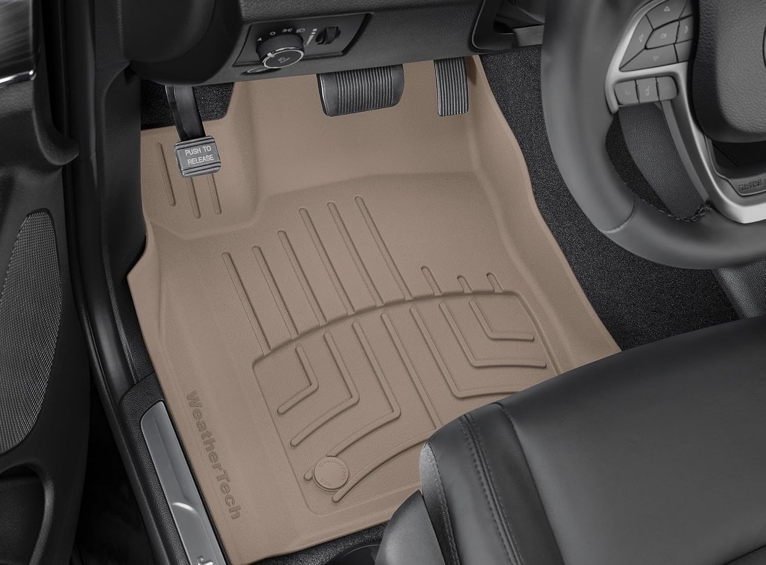 WeatherTech FloorLiner HP Custom Fit Floor Mats for Audi A3 Sportback e-tron, A3, S3-1st Row (454961IM), Tan