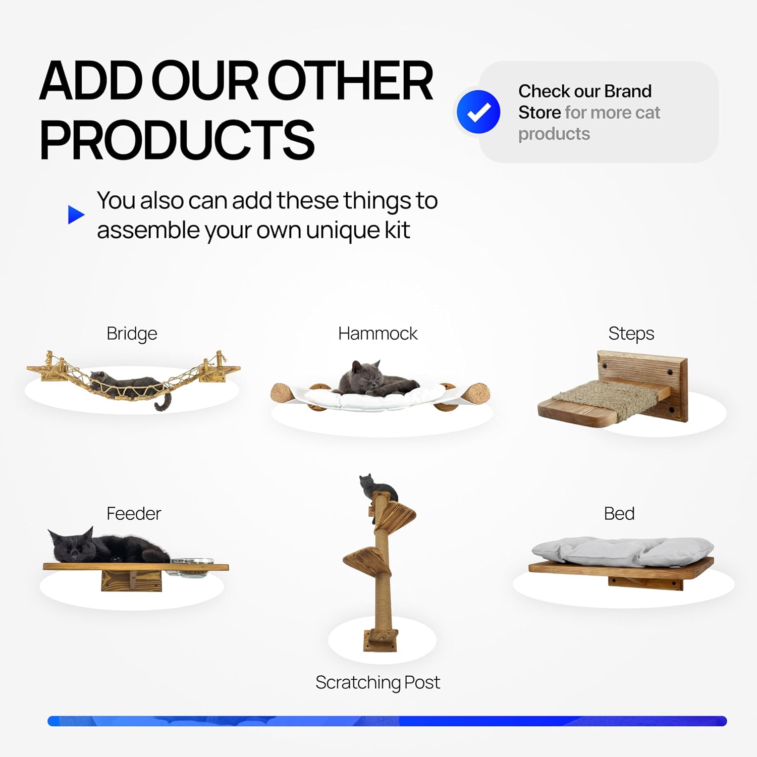 Cat Bed, Wall-Mounted Wooden Corner, Wall Furniture, Cat Corner Wall Shelf Bed with Cushion, Easy to Install (Black, Pillow Color White)
