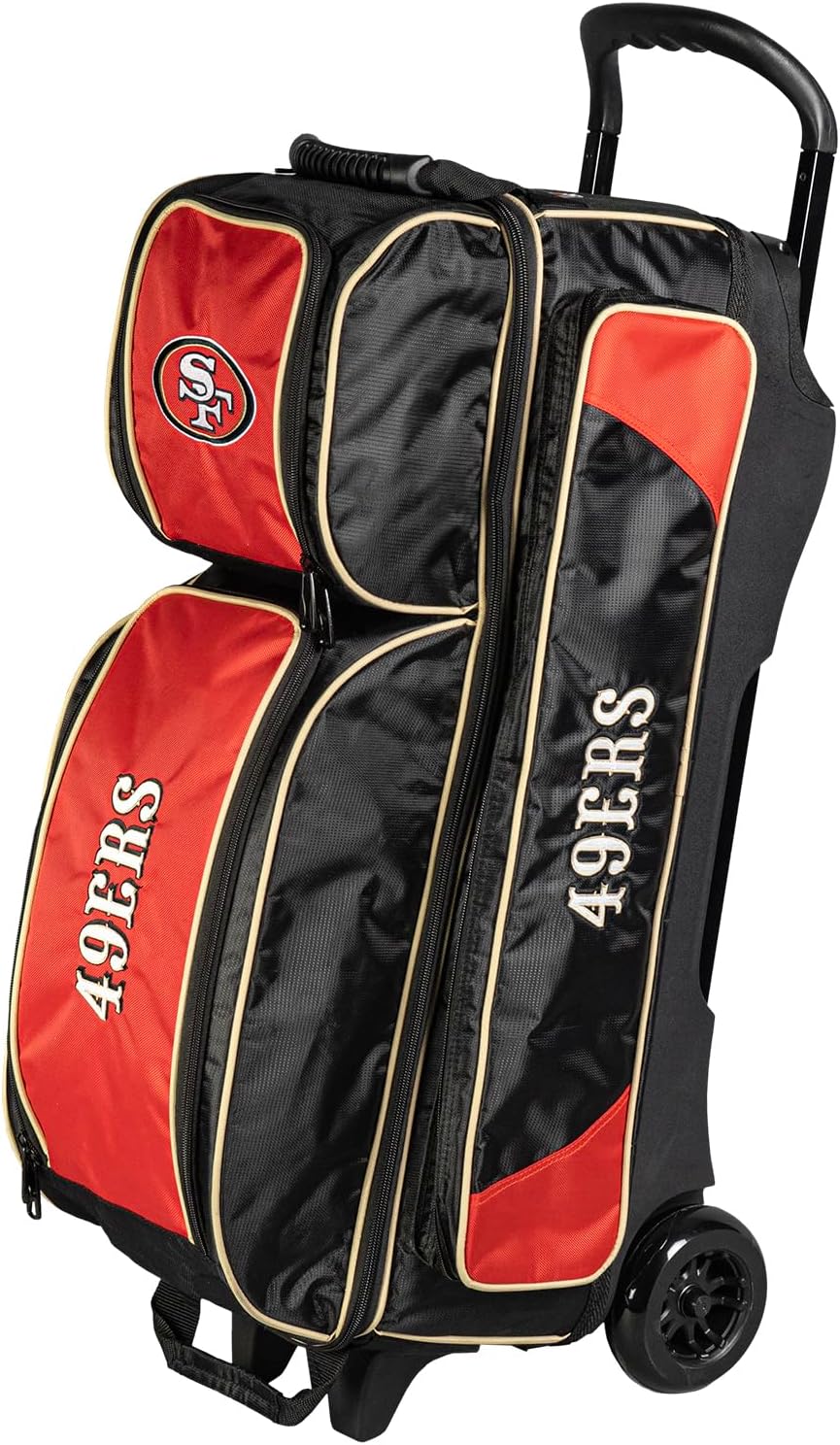 Strikeforce Bowling NFL Bowling Roller Bag with Ball, Shoe and Accessory Pockets