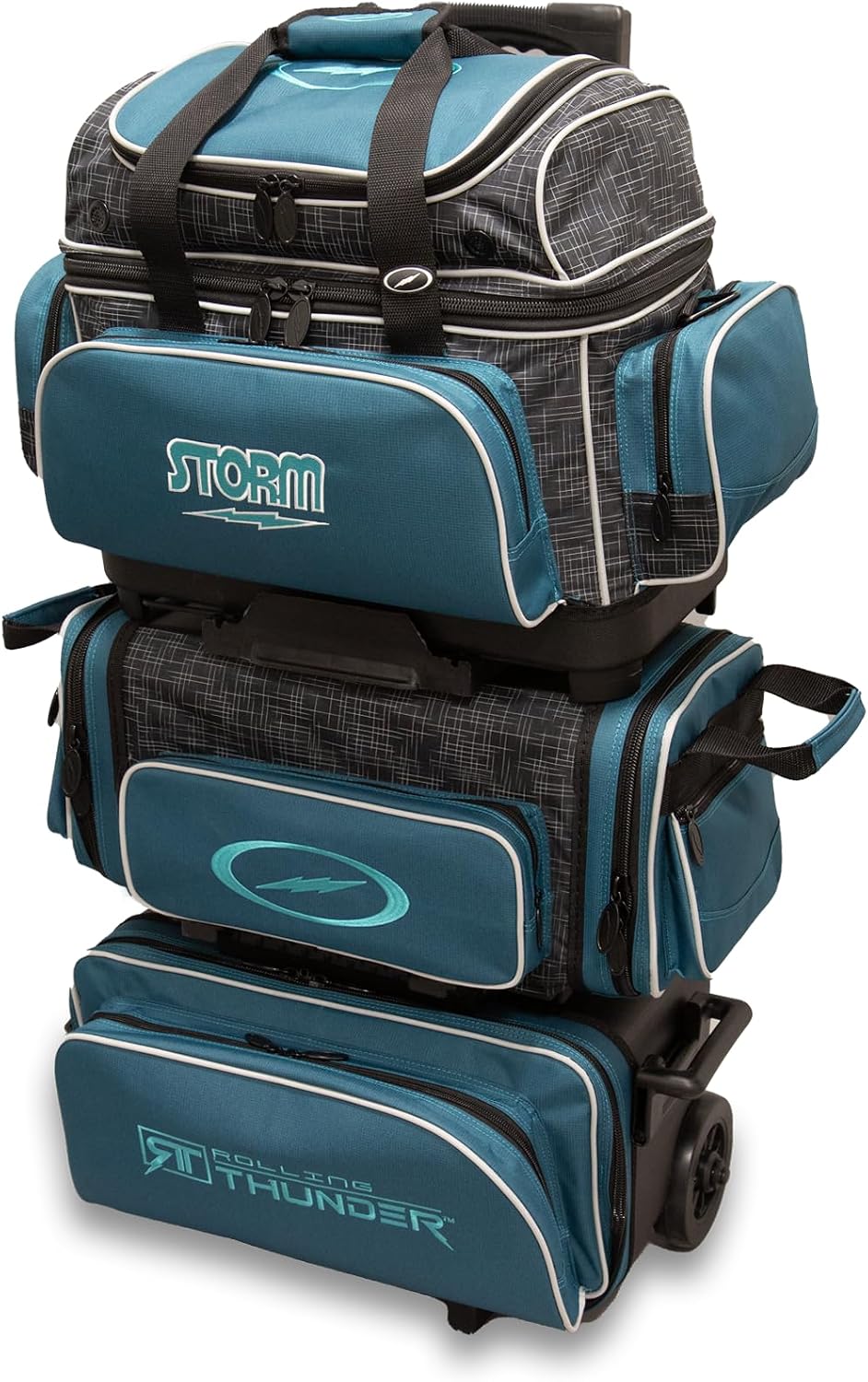 Storm 6 Ball Rolling Thunder Bowling Bag- Steel Blue/Black