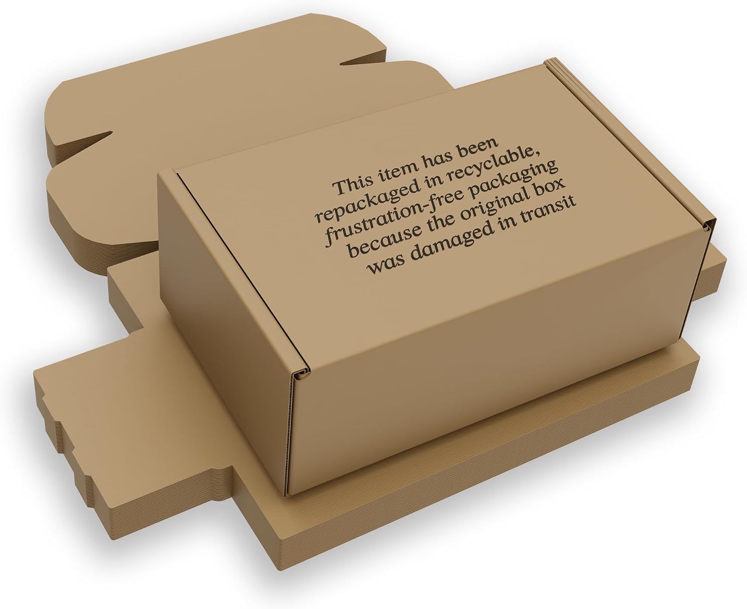 (100 Pack) Cardboard Shoe Boxes – Medium 12x9x4.125 Inch | Heavy Duty Shoe Boxes for Shipping – Corrugated Mailing Boxes with Self-Locking Lid – Excellent as Replacement Shoeboxes & Gift Packaging
