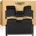 LASFIT Floor Mats for Ford F-150 2011-2014 SuperCrew 1st Row Bench Seating Carpet Floor, All Weather Protector Car Liners TPE Truck Mats, Front & Rear Rows, 3pcs Black
