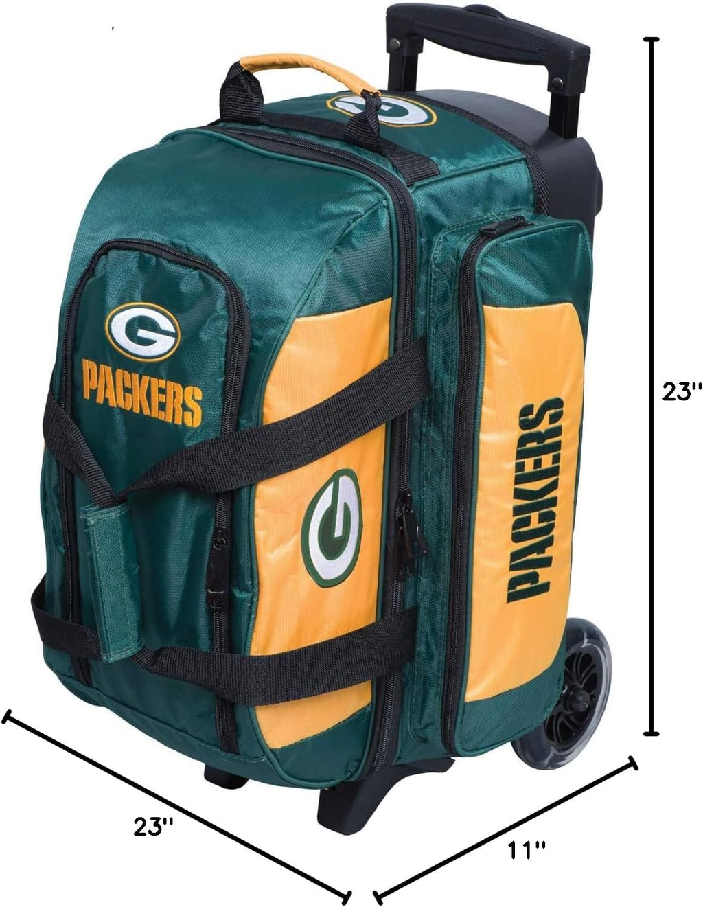 Strikeforce Bowling NFL Two Ball Bowling Roller Bag with Ball, Shoe and Accessory Pockets
