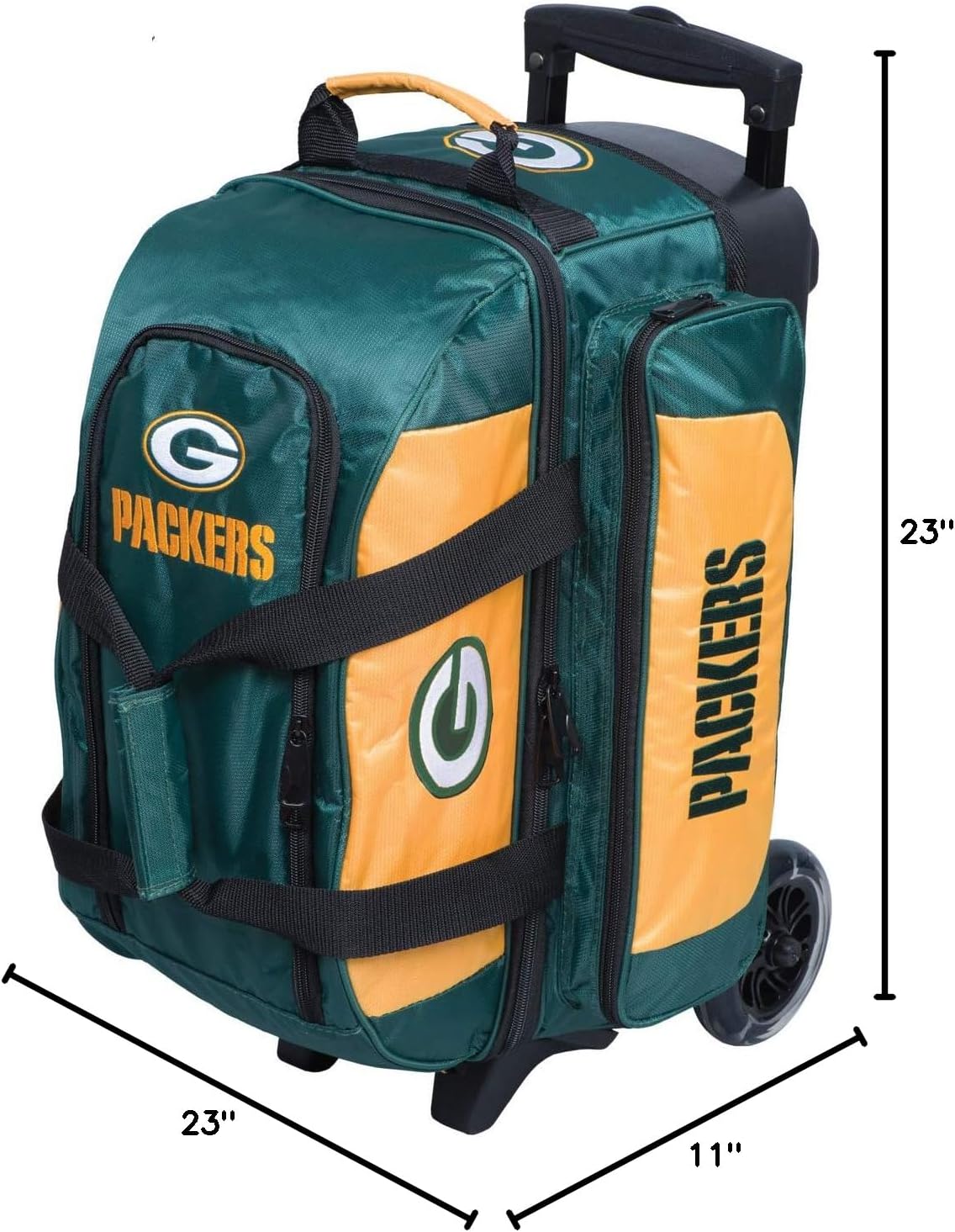 Strikeforce Bowling NFL Two Ball Bowling Roller Bag with Ball, Shoe and Accessory Pockets