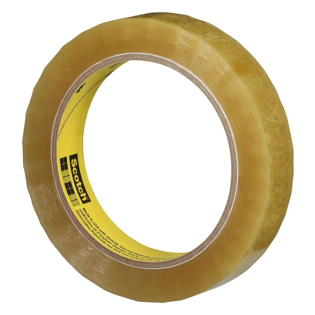 3M Scotch Light Duty Packaging Tape 681 Clear Moisture Chemical Resistant, 1 in x 72 yd, 36 per case