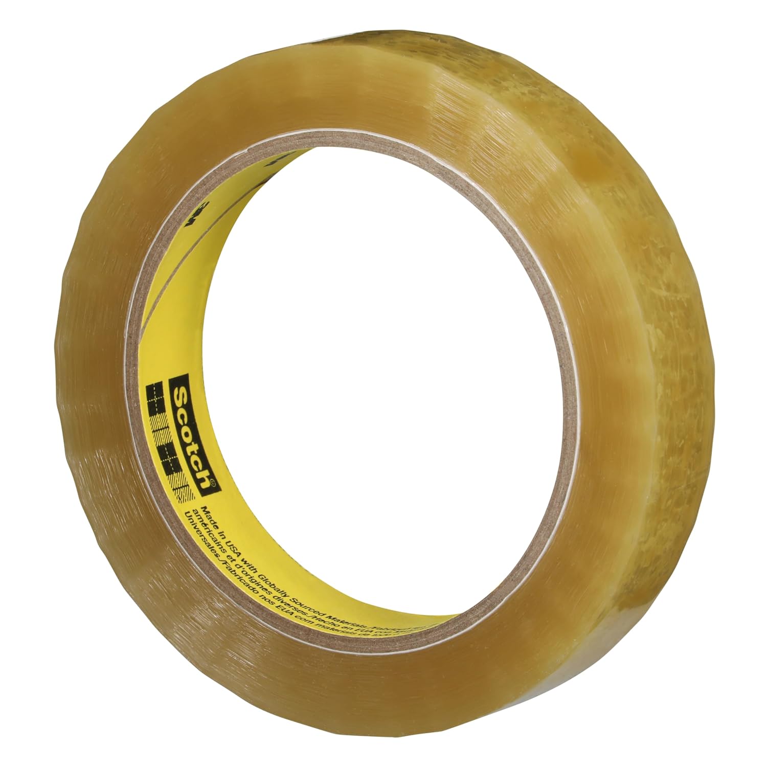 3M Scotch Light Duty Packaging Tape 681 Clear Moisture Chemical Resistant, 1 in x 72 yd, 36 per case