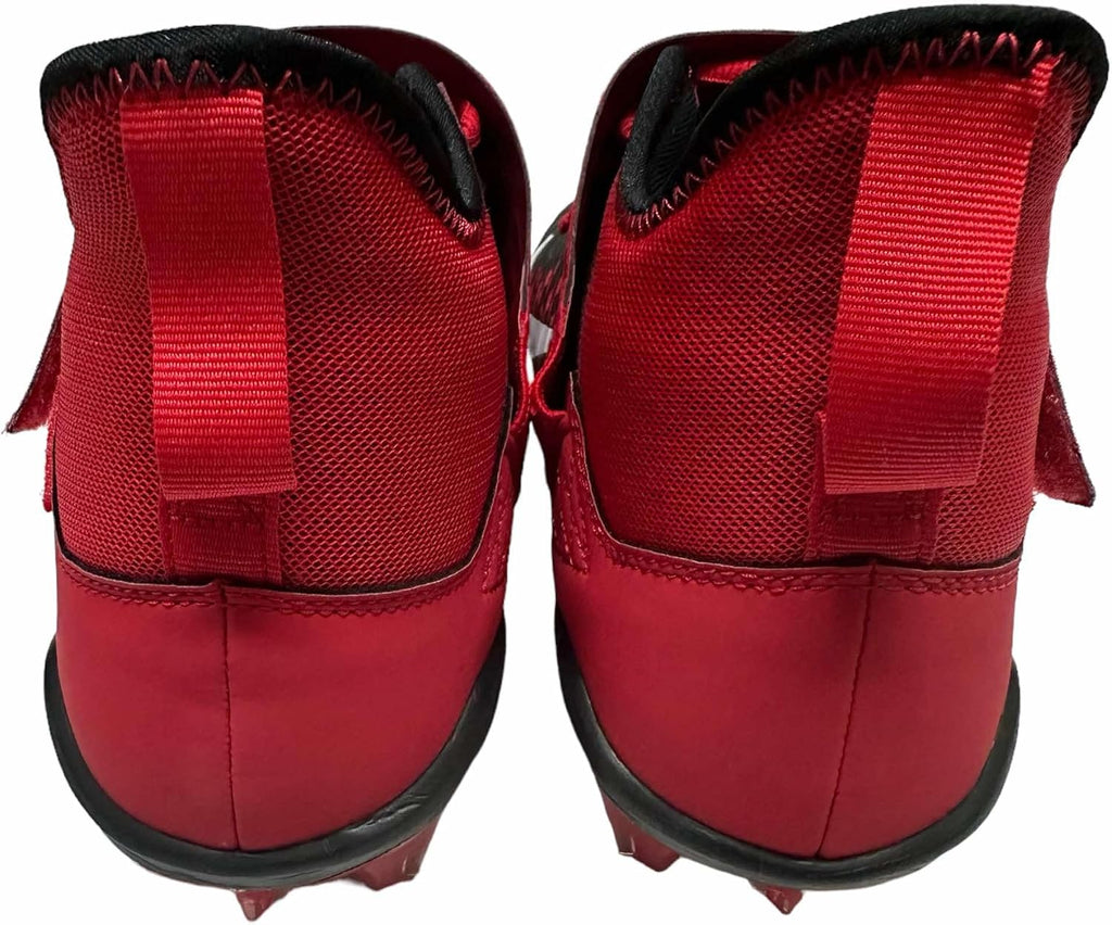 Nike Men's Alpha Menace Pro2 Mid Football Cleats Shoes #BV3945-600 Black/Red/White - Size Men's 12