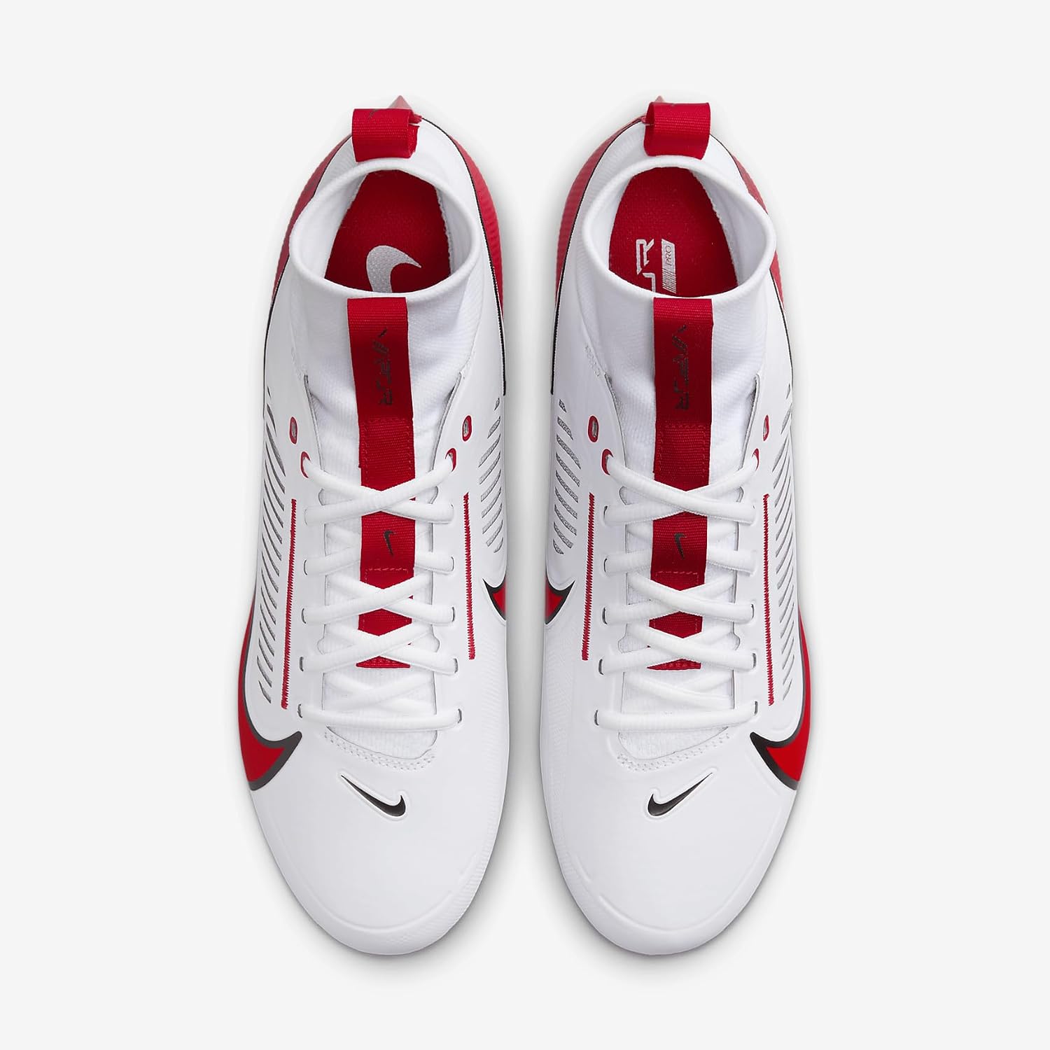 Nike Vapor Edge Pro 360 2 (Team Bank) Men's Football Cleats (FQ4044-105, White/Black/University Red) Size 14