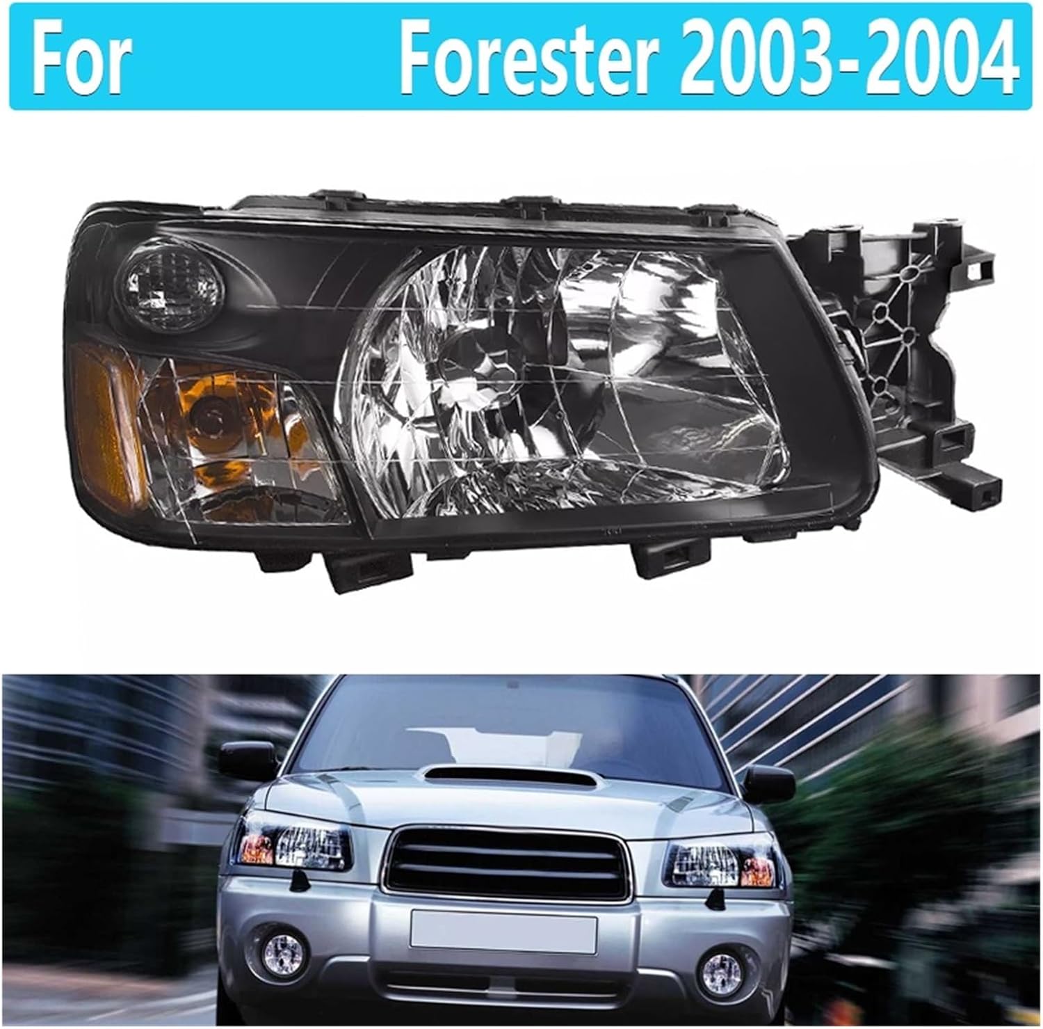Headlight Compatible With Subaru Forester 2003-2004 Halogen 84001SA020 84001SA030 Halogen Headlight Without Light Bulb(Olny 1 Right)