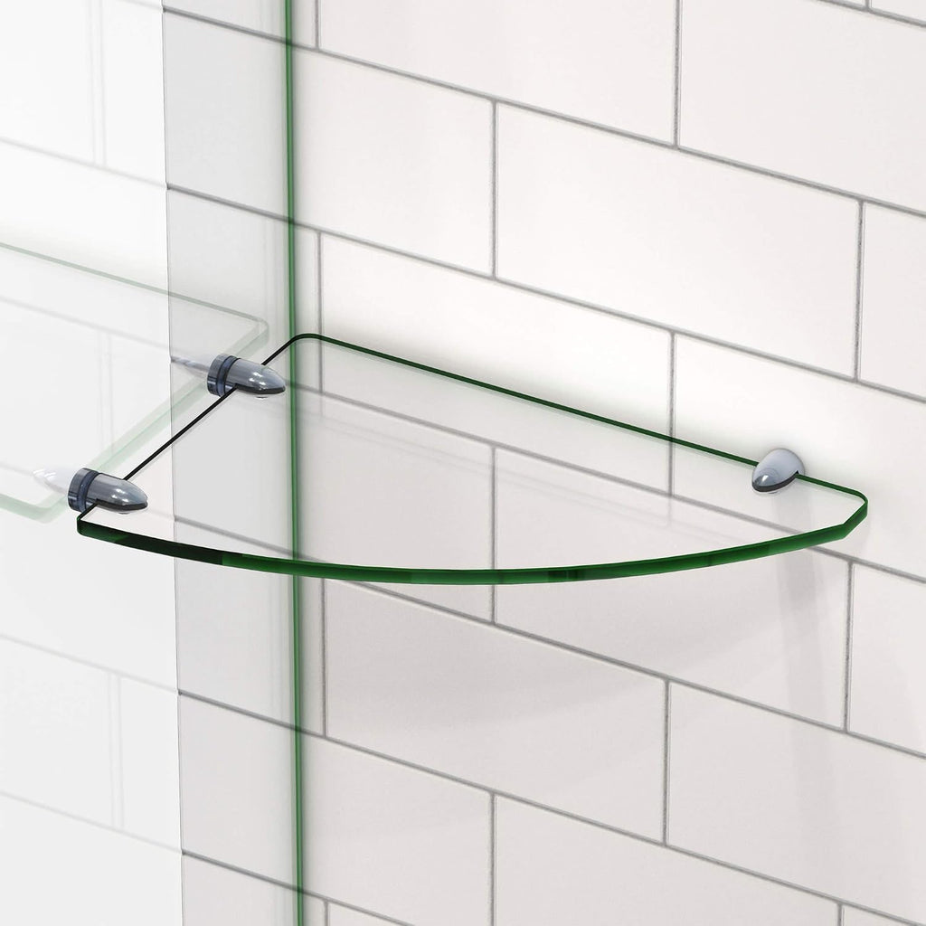 DreamLine 12 in. x 8 in. Corner Glass Shelf in Oil Rubbed Bronze