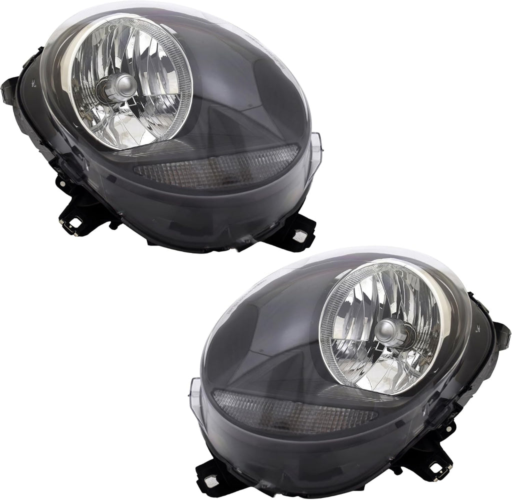Headlamp Replacement For Mini 2019-2021 Cooper / 2020 Cooper Clubman Halogen Headlight Assembly W/ Bulbs, Pair Right / Left, MC2519104 MC2518104 / 63 11 7 433 796, 63 11 7 433 795 DOT/SAE Compliant