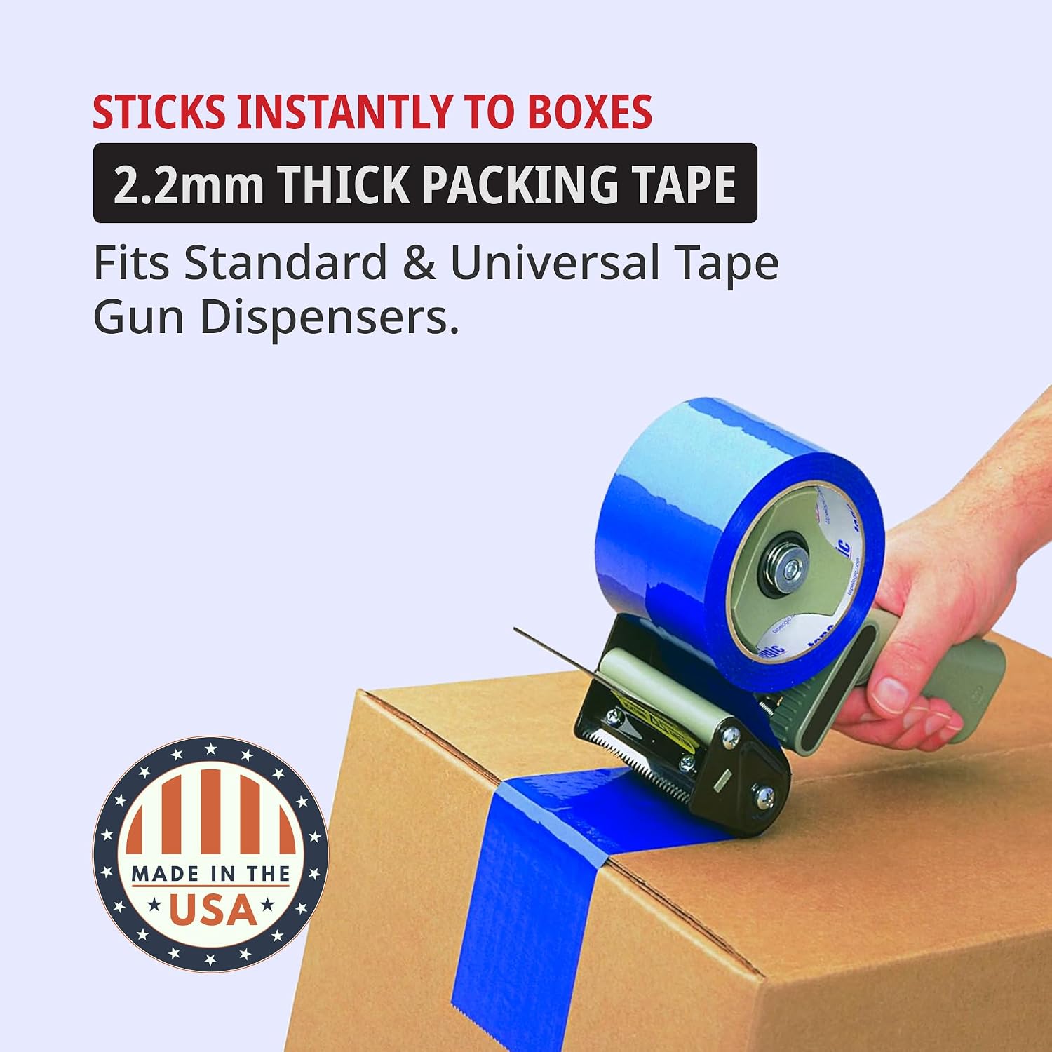 Tape Logic 2' x 110 yds Packing Tape 2.2 Mil, Blue (36-Pack) Heavy Duty Packing Tape Rolls for Sealing Boxes at Home, Warehouse, & Office, Supplies for Packaging, Shipping, Moving