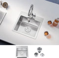 ATTOP 18 X 18 Inch Drop in Bar sink,9 inch deep Nano Coating Stainless Steel Topmount Single Bowl Sink Small Kitchen Basin