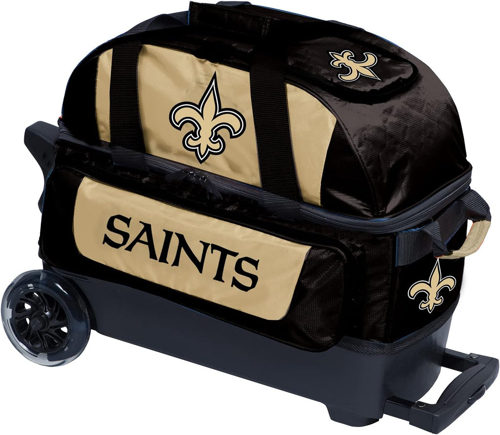 Strikeforce Bowling NFL Two Ball Bowling Roller Bag with Ball, Shoe and Accessory Pockets