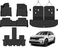 AUXKO All Weather Floor Mats Cargo Mat Rear Back Seat Protector Fits for Kia Sorento Gasoline 2021-2025 2026 TPE Liner Sorento Gasoline Accessoires Odorless Anti-Slip Black