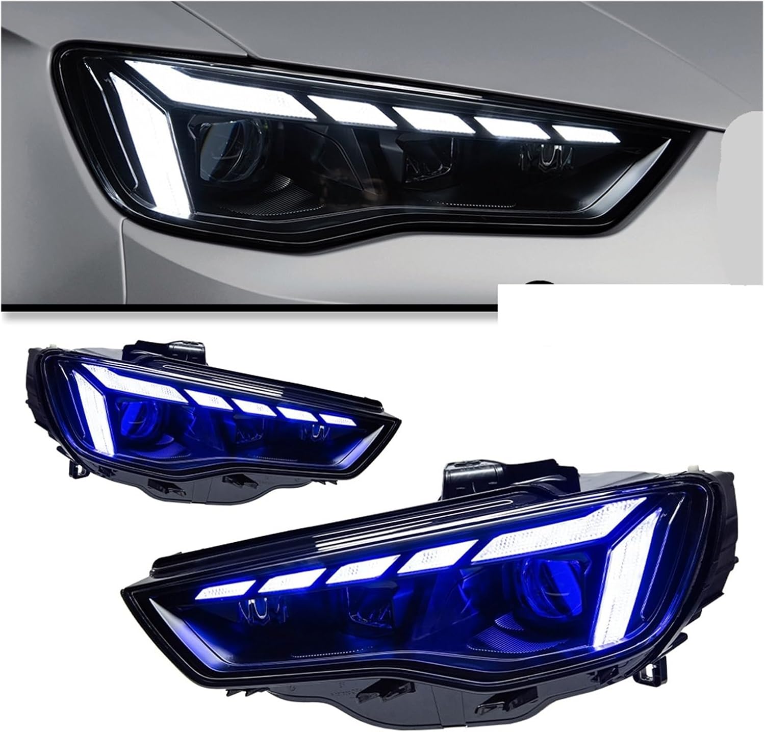 Car Lights Compatible With A3 8V Sedan Sportback 2013-2016 S3 LED Auto Headlight Assembly Upgrade A5 Design LHD RHD Tool Accessories(Original Xenon,LHD)