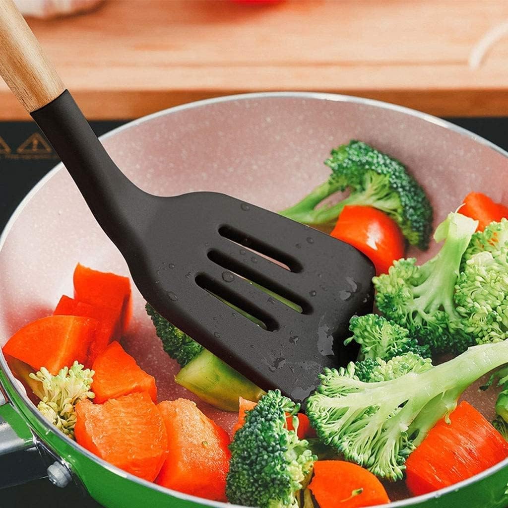 Kitchen Utensils Set,Cooking Utensils Set Non-Stick Spoon Shovel Wood Texture Cooking Tools Set Kitchen Tools