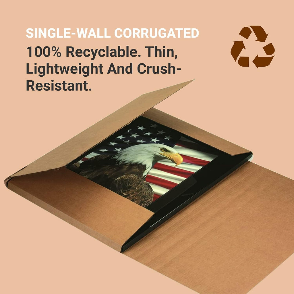 BOX USA Shipping Boxes Flat 12.125'L x 9.125'W x 2'H 50-Pack - Corrugated Cardboard Box for Moving, Mailing, Packing, Packaging and Storage