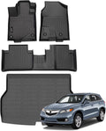 Jenofa-Floor Mats for Acura RDX 2013-2015 All Weather Floor Mats Set Car Mat for Acura RDX Full Set Floor Liners Custom for RDX Accessories