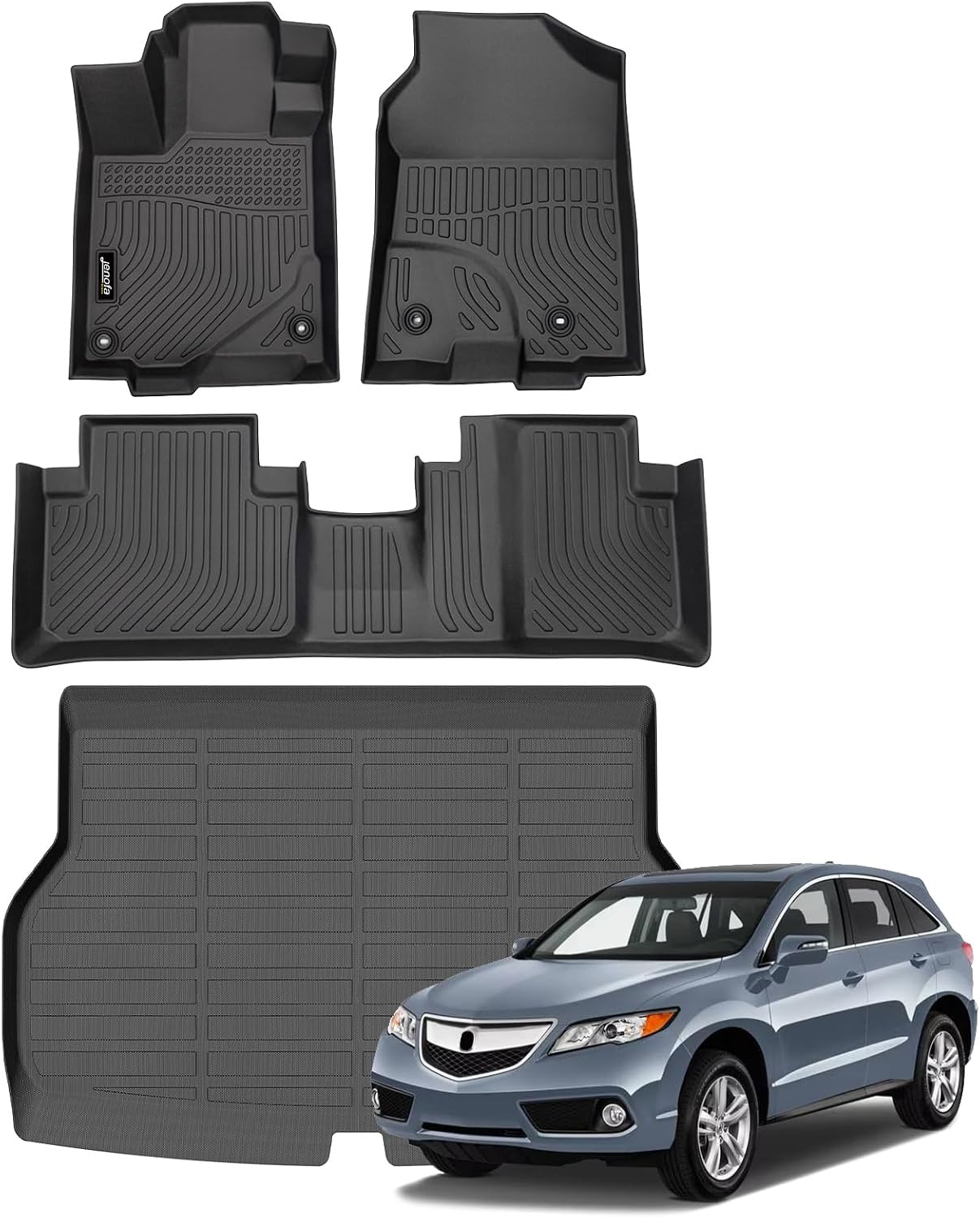 Jenofa-Floor Mats for Acura RDX 2013-2015 All Weather Floor Mats Set Car Mat for Acura RDX Full Set Floor Liners Custom for RDX Accessories