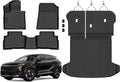 Auxko All Weather Floor Mats Cargo Mat with Backrest Mat for 2026-2023 Kia Sportage Hybrid Only All Season TPE Accessories Odorless Anti-Slip Floor Liners Trunk Tray with Back Seat Protector