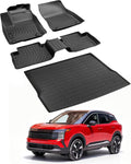 Car Floor Mats for Nissan Kicks 2025 2026 4PCS Set, Only Raised Fixed Floor | All Weather Full Coverage Floor Liners Heavy Duty Waterproof Long-Lasting Kicks Accessories TPE Rubber Automotive Carpet