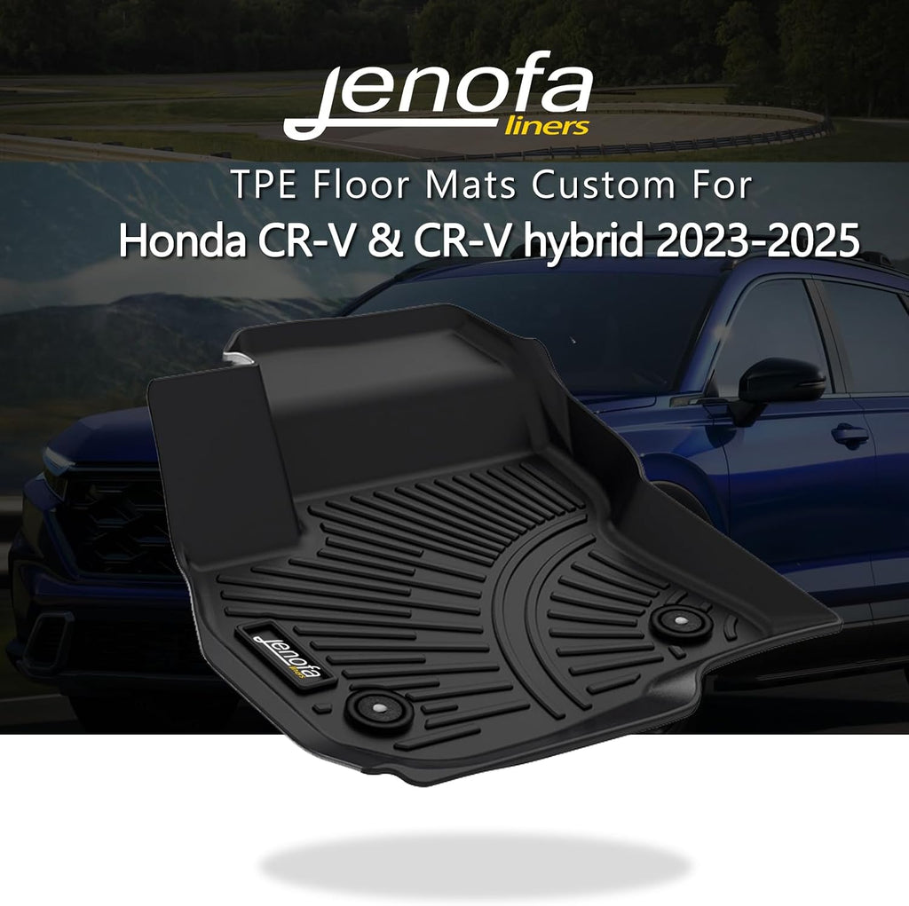 Jenofa-Car Floor Mats & Upper Cargo Liner for Honda CRV & CRV Hybrid 2023-2026 All Weather Floor Mats Set for CRV Full Set Durable Floor Liners for Honda CRV Accessories 2026