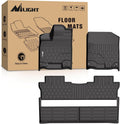 Nilight TPE Floor Mats for Honda Ridgeline Crew Cab 2017 2018 2019 2020 2021 2022 2023 2024 2025 2026 All Weather Custom Fit Heavy Duty Floor Liners