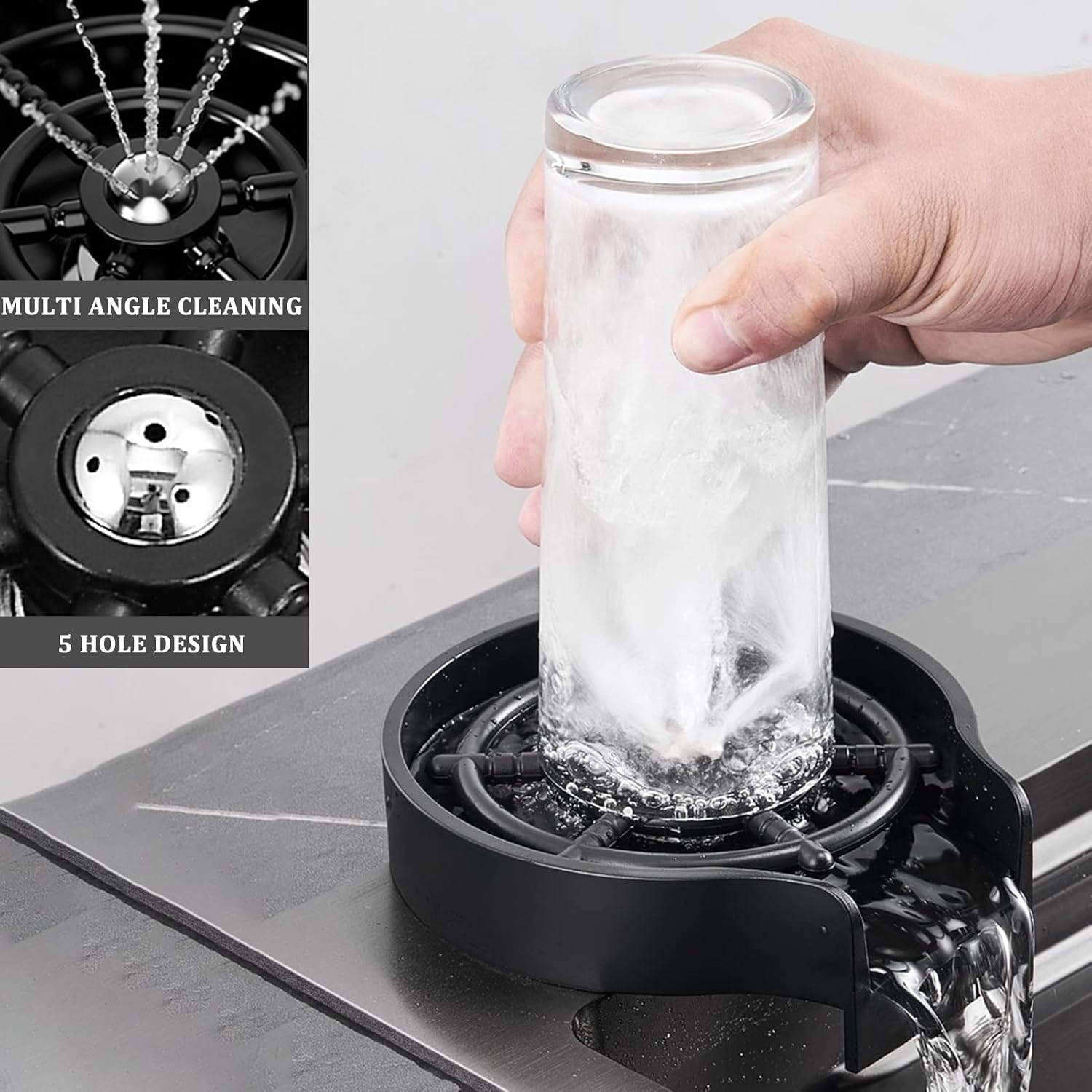 Generic Single Bowl Kitchen Sink 304 Stainless Steel Single Bowl Bar Prep Sink RV Sink with Faucet Cup Washer Drain Assembly Drop in Or Under Mount (Color : Black, Size : 68x45x22cm)