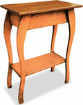 Peaceful Classics Wooden End Table- Amish Handmade Slim Side Table for Living Room, Bedroom, Entry Way, & Hallway, Thin Narrow End Table with 2-Tiered Shelves for Display & Storage, Cherry
