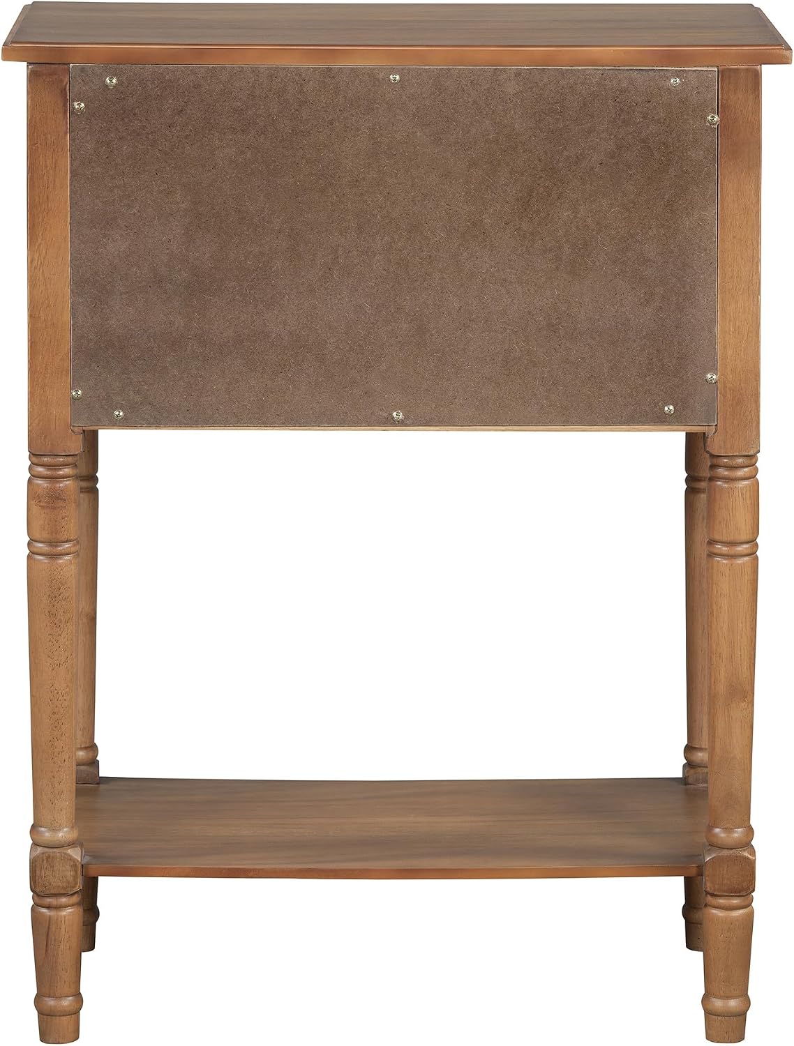 Knocbel Slim Antique Entry Console Table with 3 Drawers & Bottom Open Shelf, Solid Wood Narrow Sofa Couch Table for Entryway Hallway Living Room 23.7' W x 13' D x 31.4' H Natural