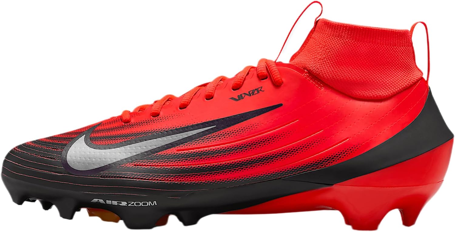 Nike Vapor Pro 1 Football Cleats (HM8850-104, White/Midnight Navy/Metallic Silver/Black)
