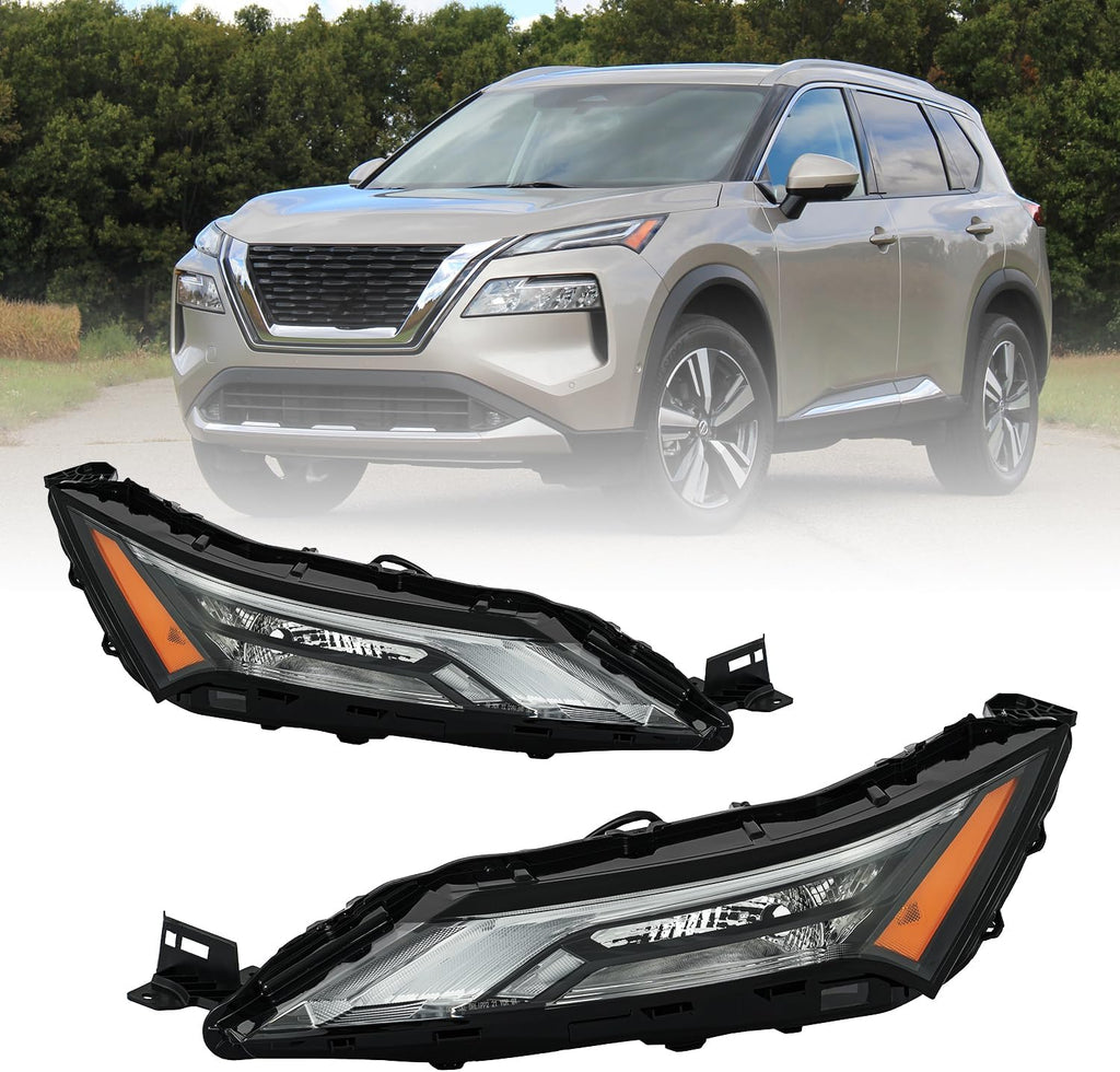 KARPAL Halogen Turn Signal Light Compatible with 2021-2023 Nissan Rogue w/LED DRL w/Halogen Indicator Light Driver and Passenger Side Replacement NI2562102 NI2563102